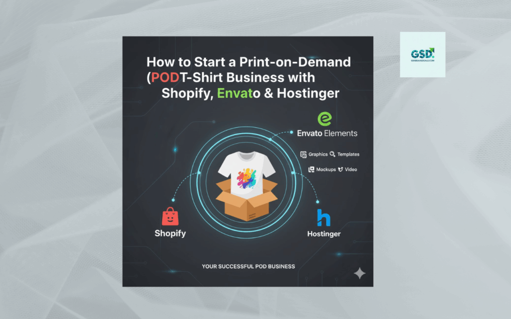 How to Start a Print-on-Demand (POD) T-Shirt Business with Shopify, Envato & Hostinger