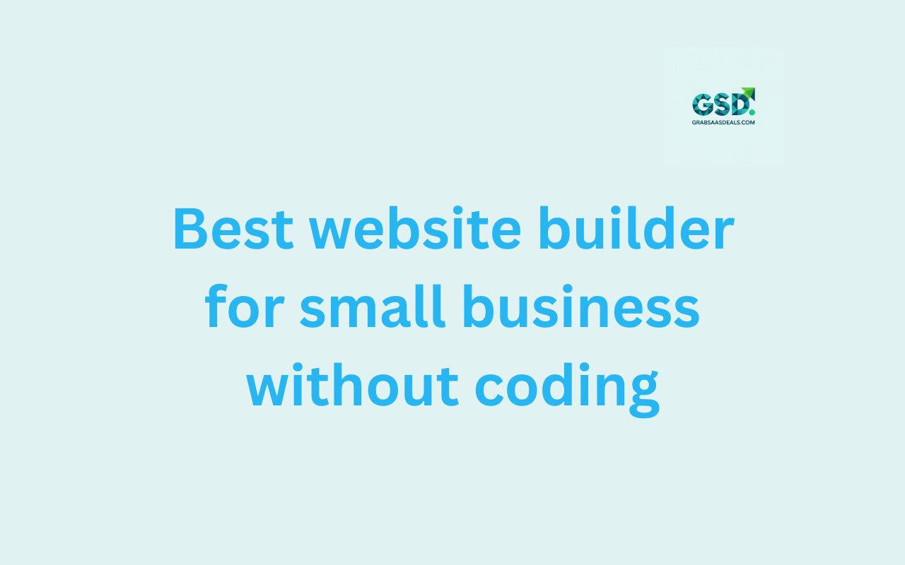 Best website builder for small business without coding