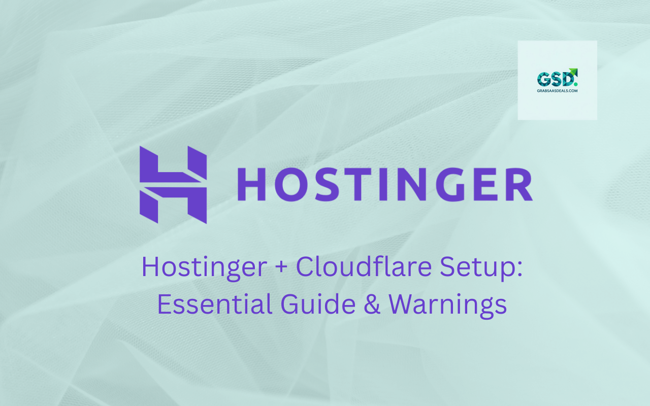 Hostinger + Cloudflare Setup Essential Guide & Warnings
